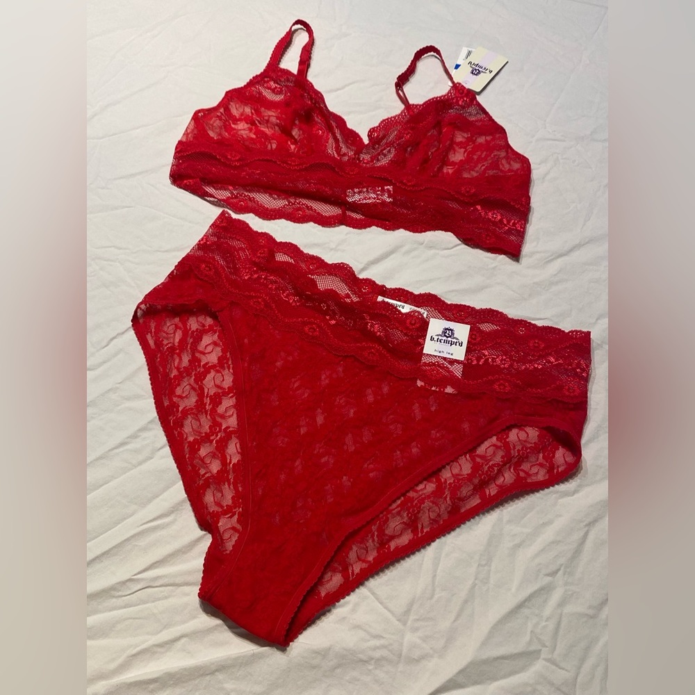 💋 B Tempt’d Red Two Piece lingerie set 💋